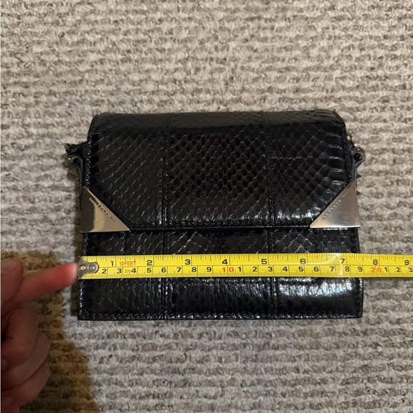 Barbara Bui Black Elaphe Snakeskin Madness Crossbody Bag One Size - Picture 10 of 12